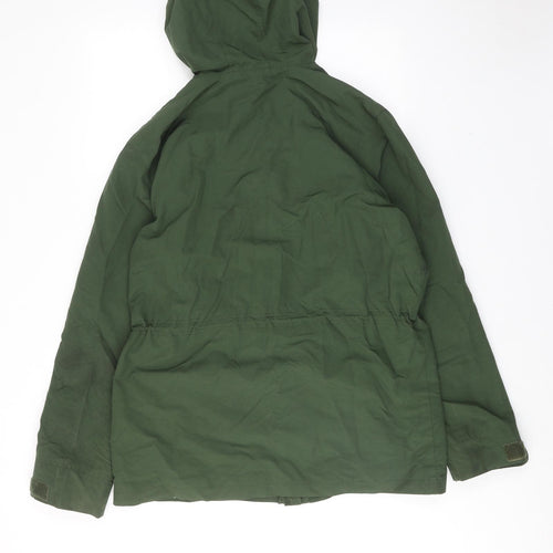 Fred Perry Mens Green Rain Coat Coat Size M Zip