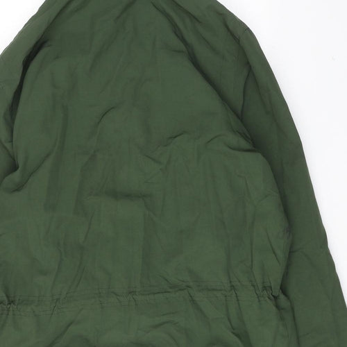 Fred Perry Mens Green Rain Coat Coat Size M Zip