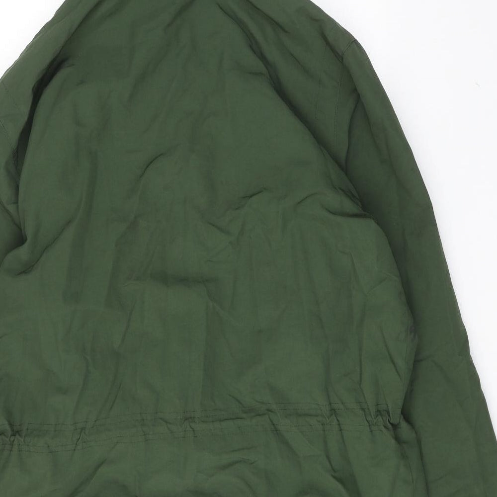 Fred Perry Mens Green Rain Coat Coat Size M Zip