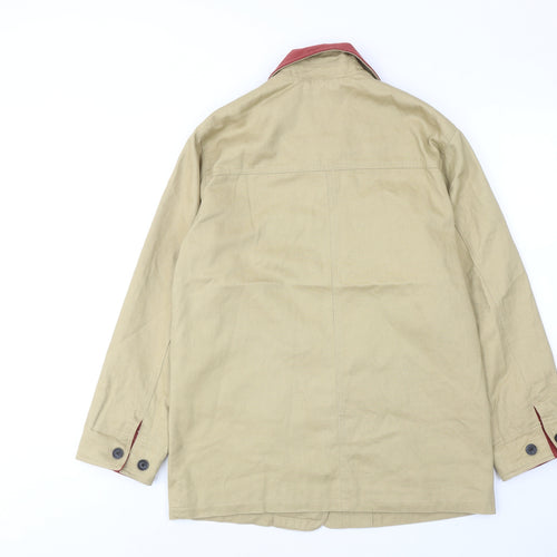 Pull&Bear Mens Beige Jacket Size M Button