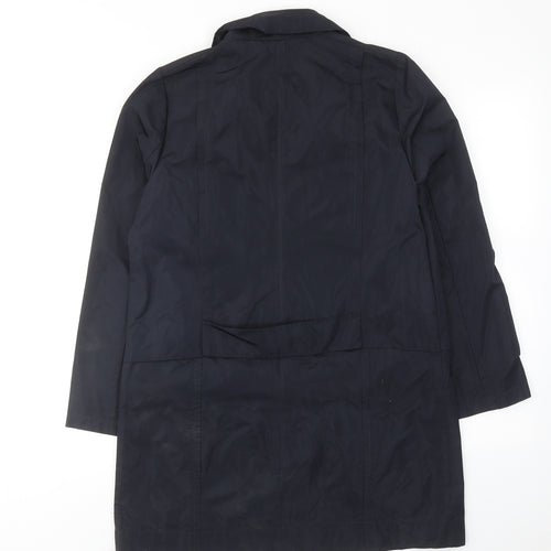Kenneth Lady Womens Blue Overcoat Coat Size 10 Button