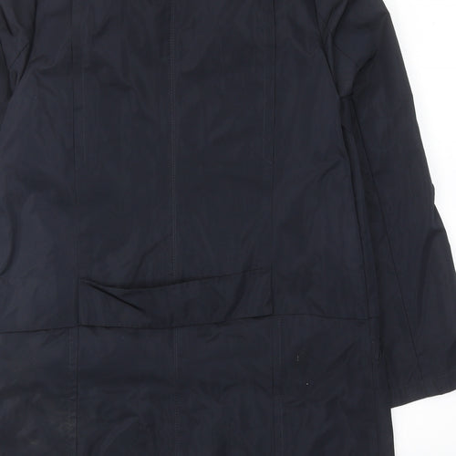 Kenneth Lady Womens Blue Overcoat Coat Size 10 Button