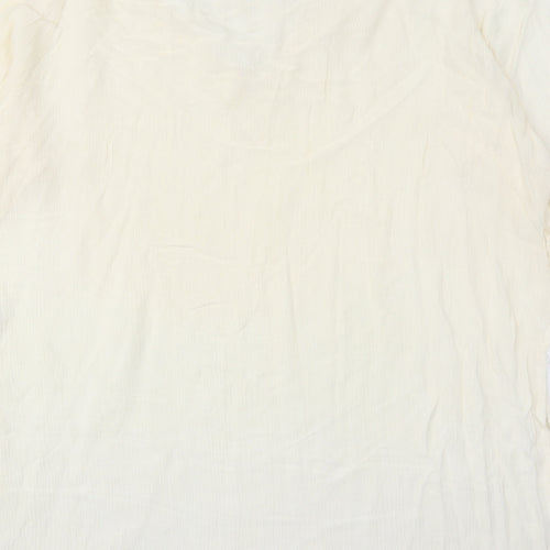 Simply Be Womens Ivory Viscose Basic Blouse Size 18 Round Neck