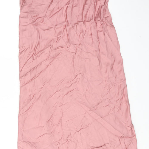 Zara Womens Pink Viscose A-Line Skirt Size XS