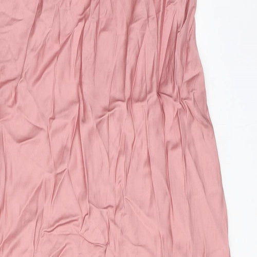 Zara Womens Pink Viscose A-Line Skirt Size XS