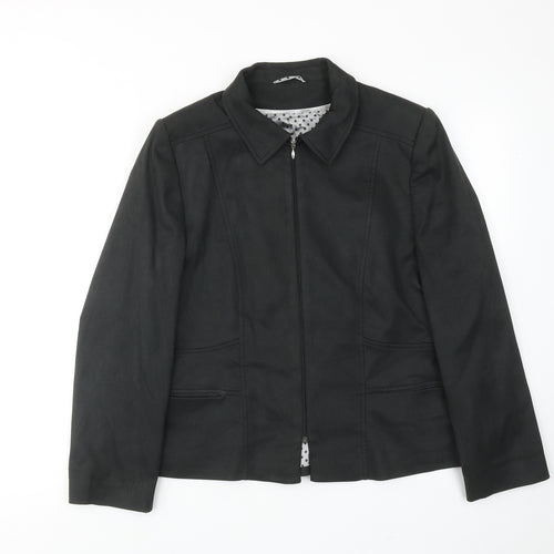 CC Womens Black Jacket Blazer Size 16 Zip