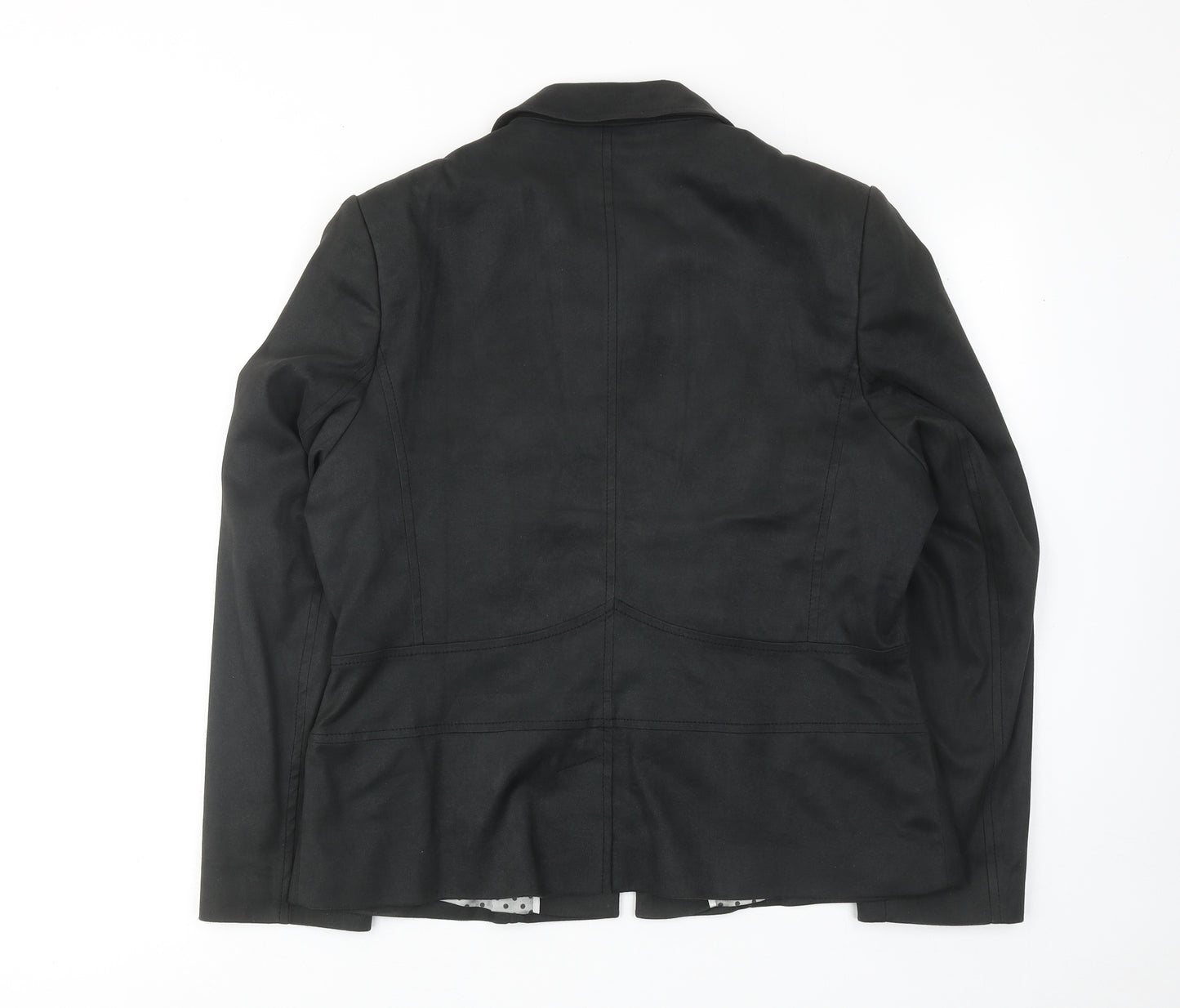 CC Womens Black Jacket Blazer Size 16 Zip