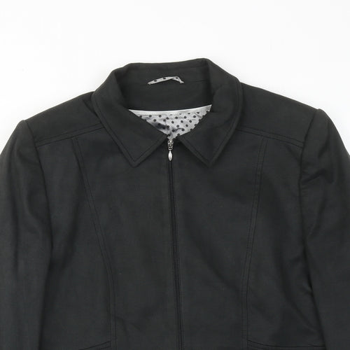 CC Womens Black Jacket Blazer Size 16 Zip