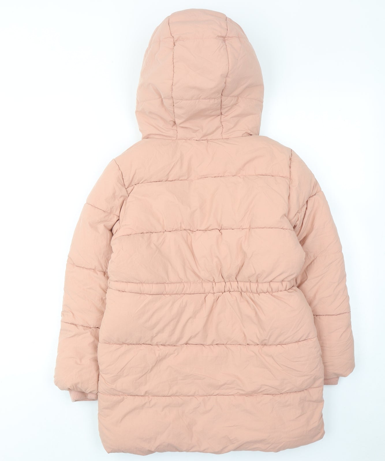 Marks and Spencer Girls Pink Quilted Coat Size 8-9 Years Zip