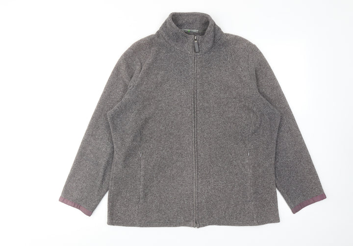 Marks and Spencer Womens Grey Jacket Size 18 Zip