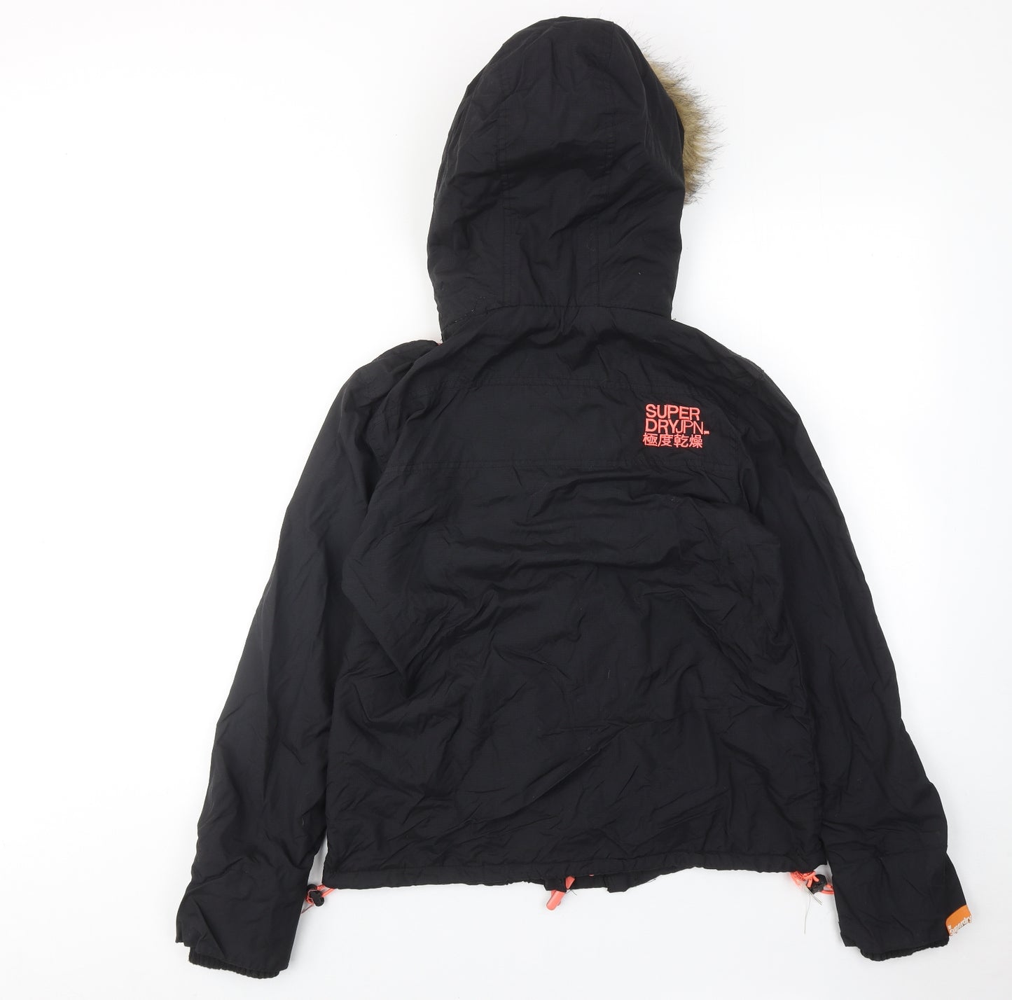 Superdry Womens Black Windbreaker Jacket Size L Zip