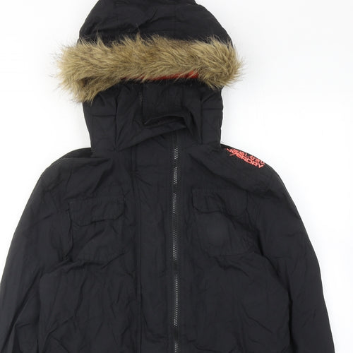 Superdry Womens Black Windbreaker Jacket Size L Zip