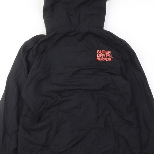 Superdry Womens Black Windbreaker Jacket Size L Zip