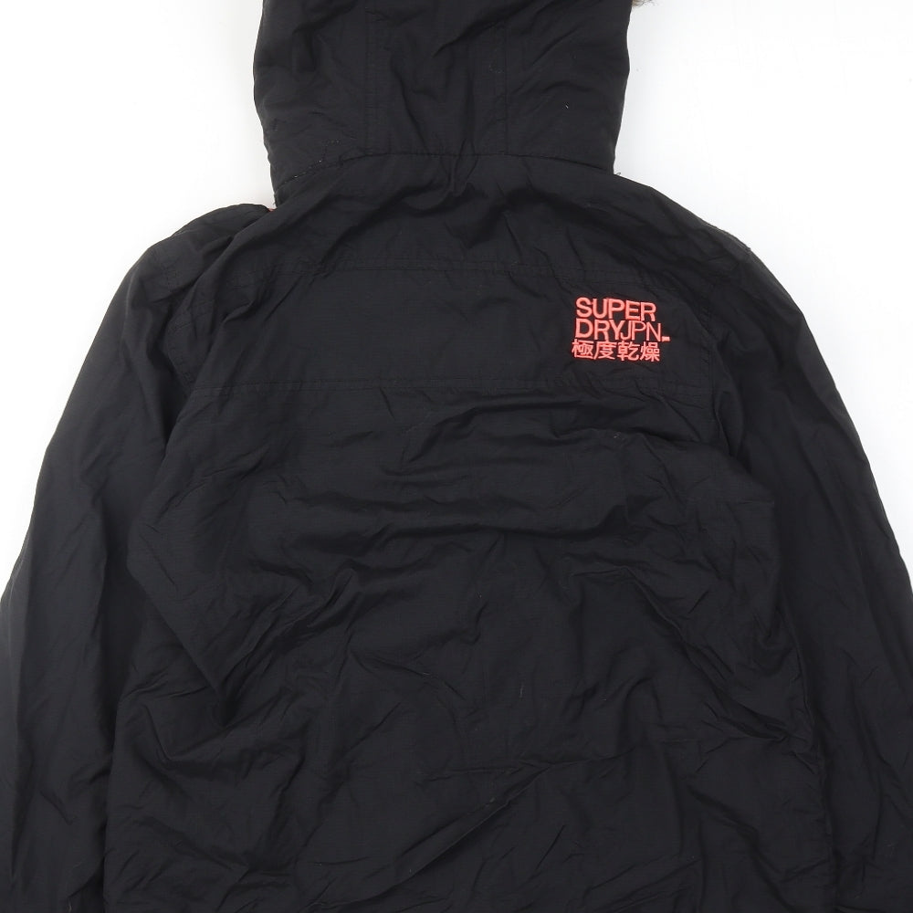 Superdry Womens Black Windbreaker Jacket Size L Zip