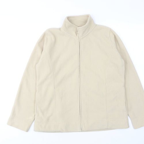EWM Womens Beige Jacket Size 14 Zip
