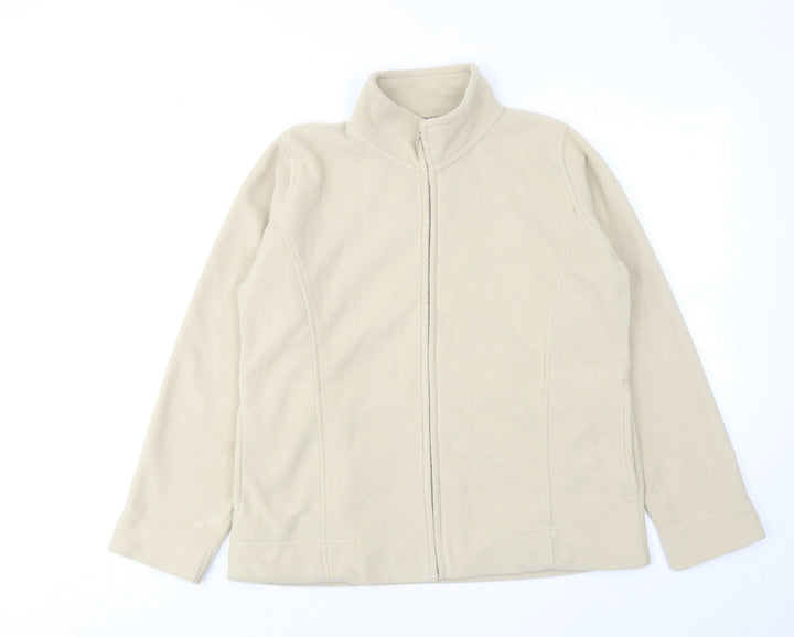 EWM Womens Beige Jacket Size 14 Zip