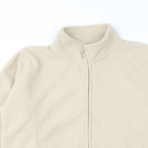 EWM Womens Beige Jacket Size 14 Zip