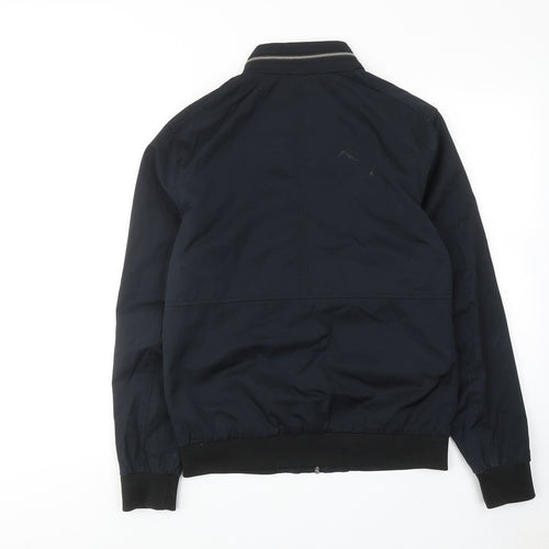 River Island Mens Blue Bomber Jacket Jacket Size M Zip