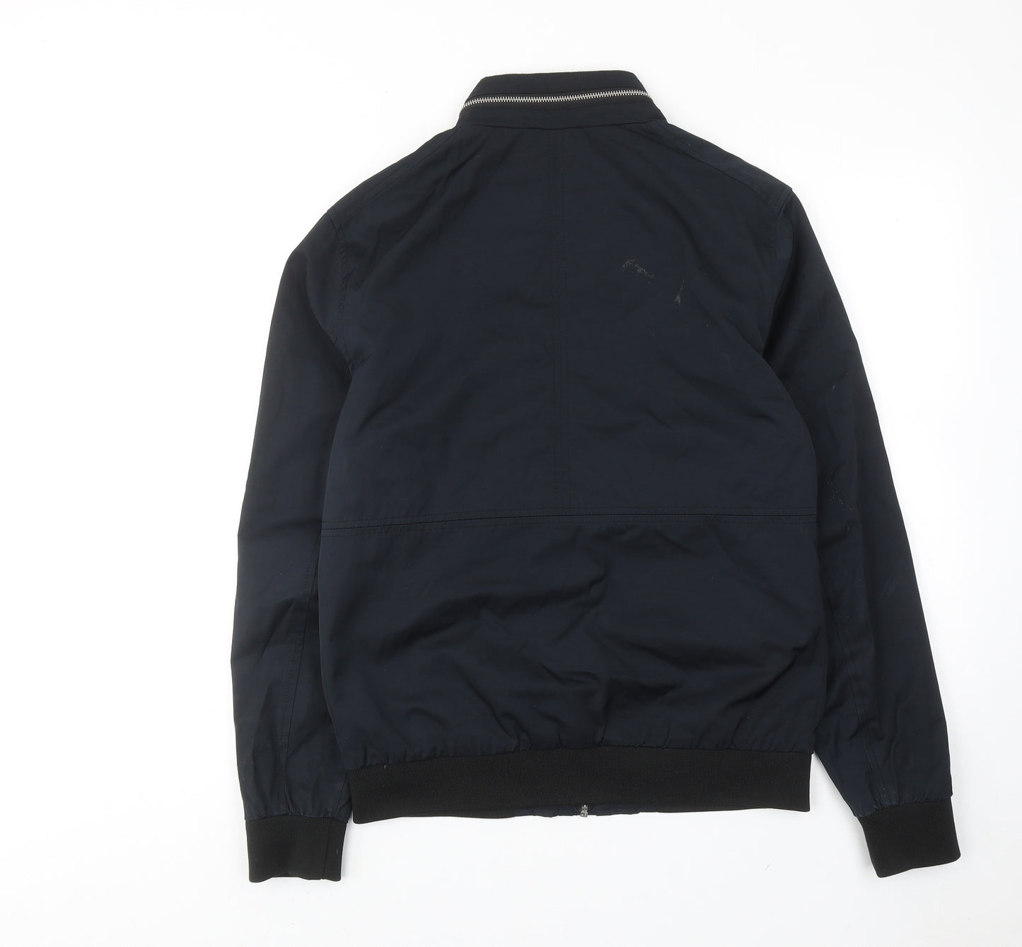 River Island Mens Blue Bomber Jacket Jacket Size M Zip