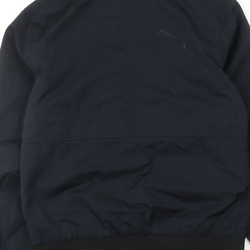 River Island Mens Blue Bomber Jacket Jacket Size M Zip