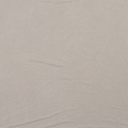 Marks and Spencer Womens Beige Modal Basic T-Shirt Size 14 Crew Neck