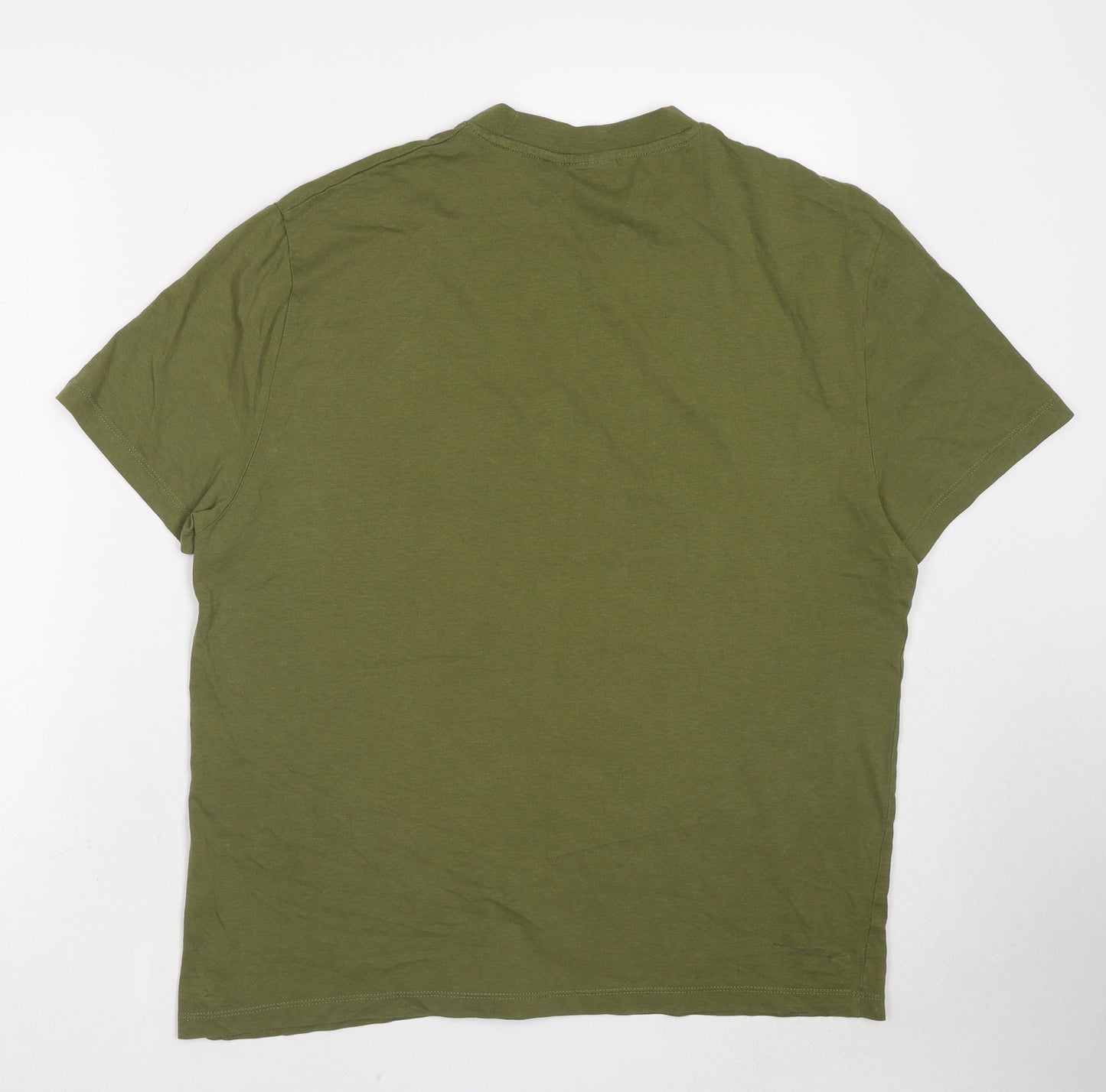 ASOS Womens Green Cotton Basic T-Shirt Size S Crew Neck