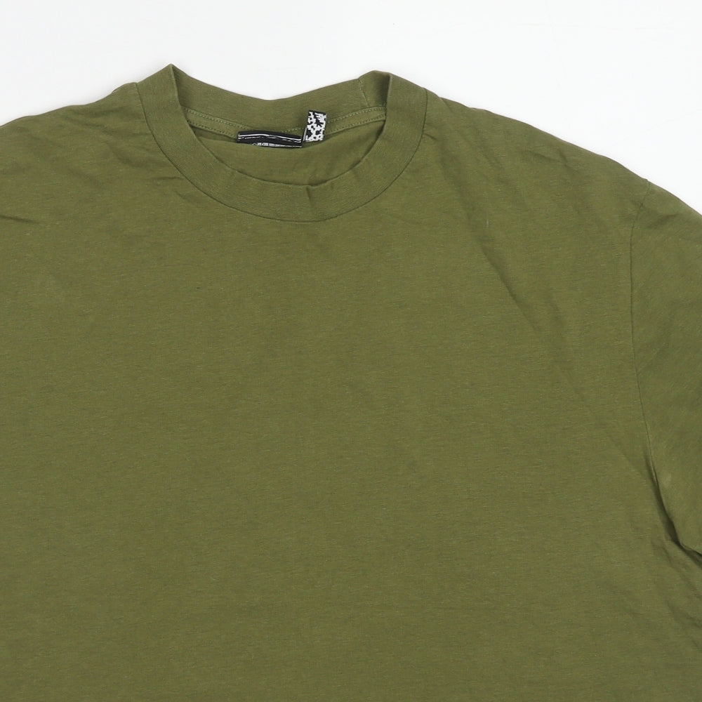ASOS Womens Green Cotton Basic T-Shirt Size S Crew Neck