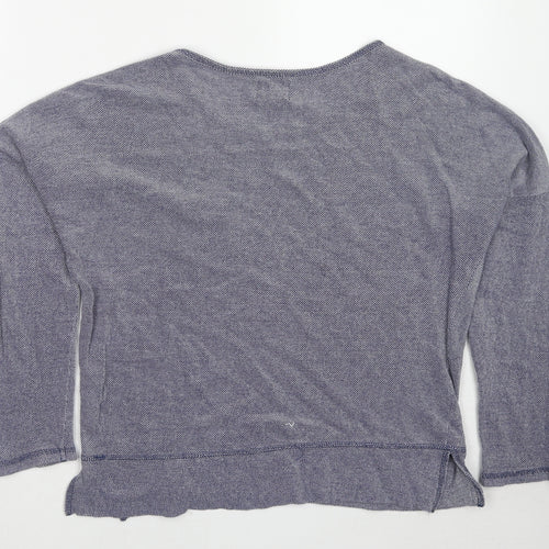 Saltrock Womens Blue Cotton Basic T-Shirt Size 12 Boat Neck