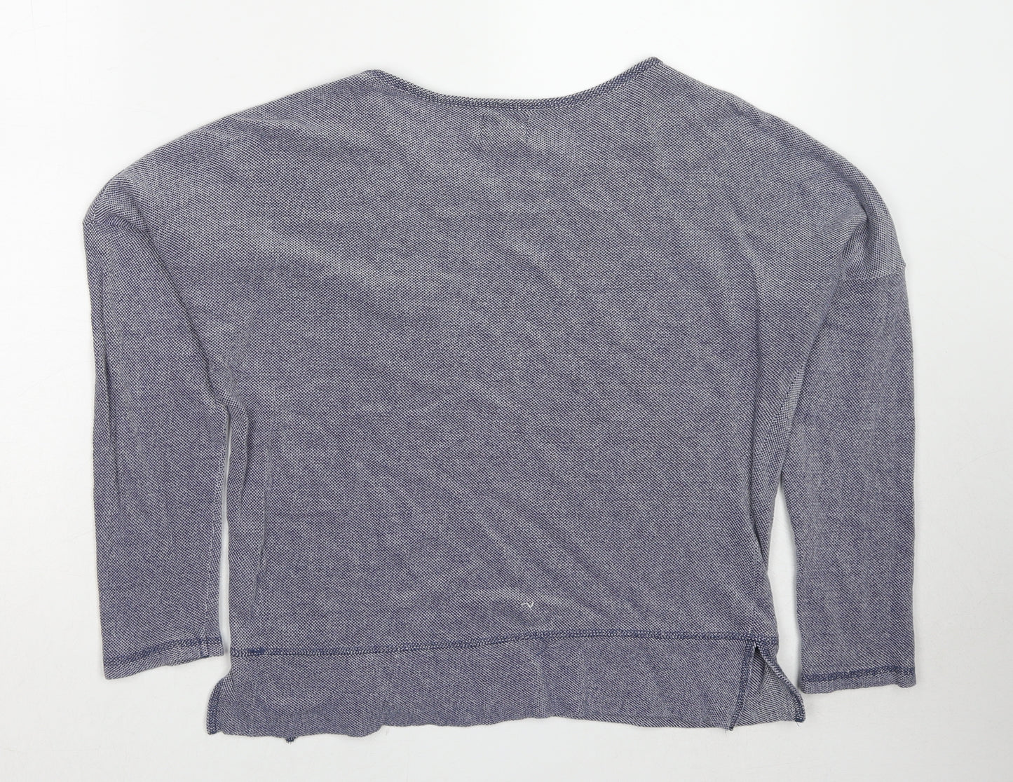 Saltrock Womens Blue Cotton Basic T-Shirt Size 12 Boat Neck