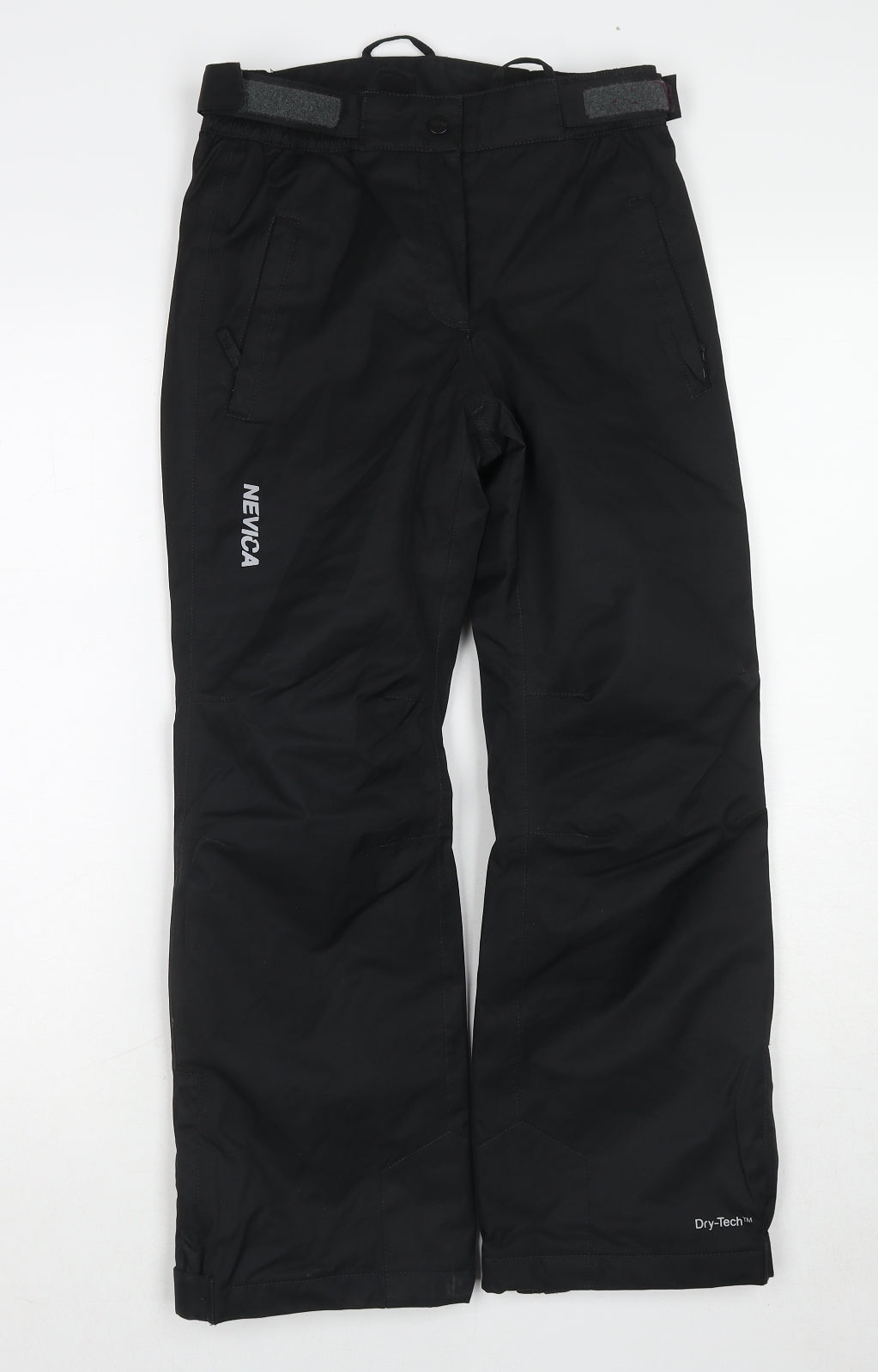 NEVICA Boys Black Polyester Snow Pants Trousers Size 9-10 Years Regular Zip
