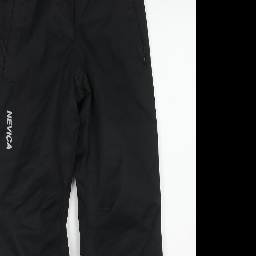 NEVICA Boys Black Polyester Snow Pants Trousers Size 9-10 Years Regular Zip
