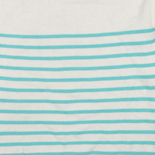 Passenger Mens Multicoloured Round Neck Striped Cotton Pullover Jumper Size L Long Sleeve
