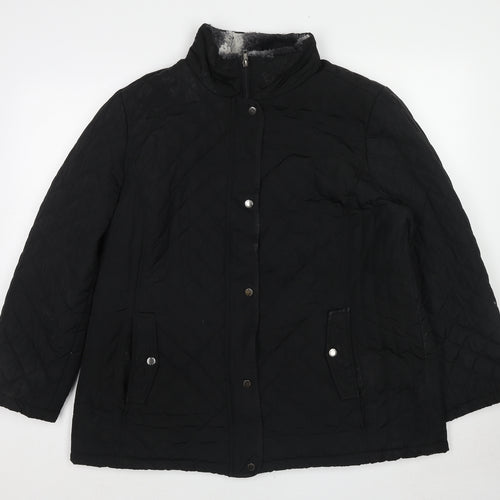 Aphorism Womens Black Jacket Size 2XL Zip
