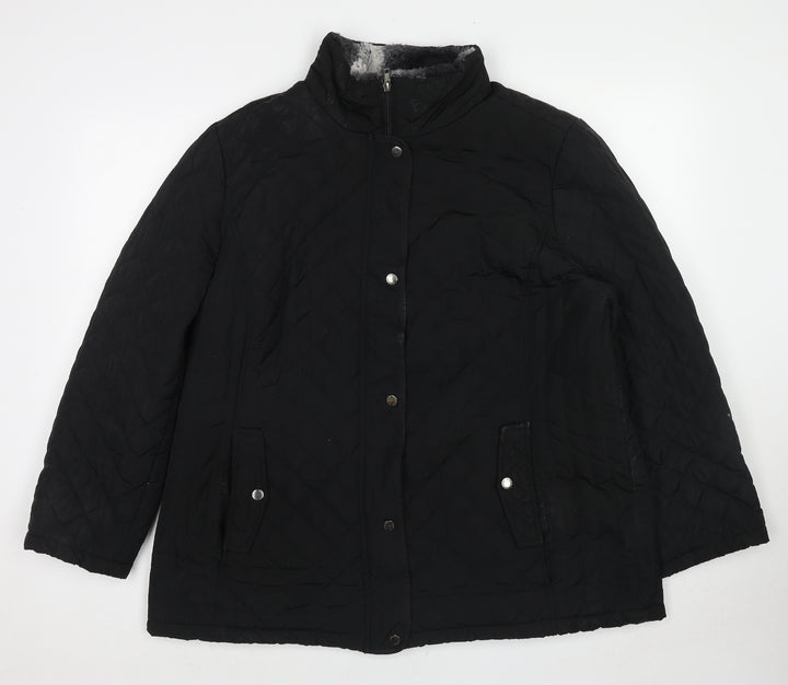 Aphorism Womens Black Jacket Size 2XL Zip