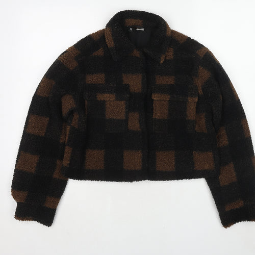 Divided by H&M Womens Black Check Jacket Size XS Snap