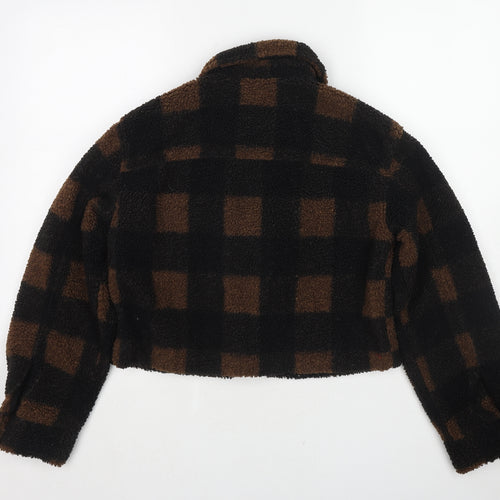 Divided by H&M Womens Black Check Jacket Size XS Snap