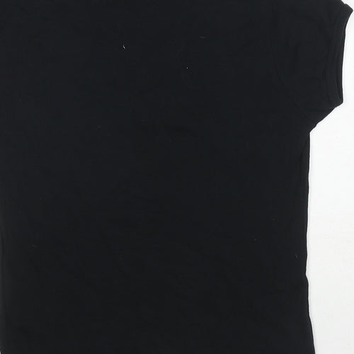 Bella Womens Black Cotton Basic T-Shirt Size M Round Neck - Legolas Is My House Elf