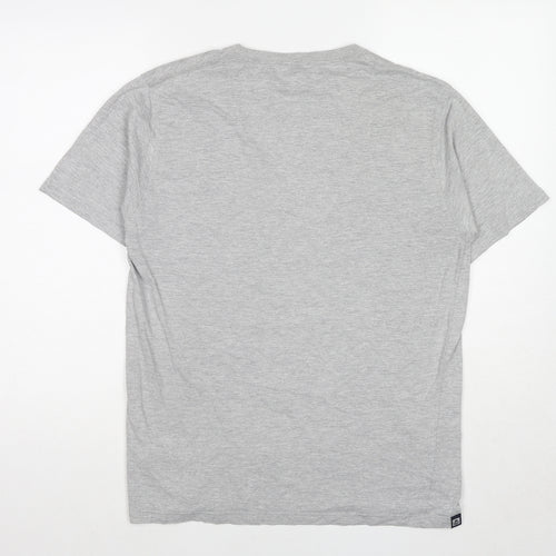 Saltrock Mens Grey Cotton T-Shirt Size M Round Neck