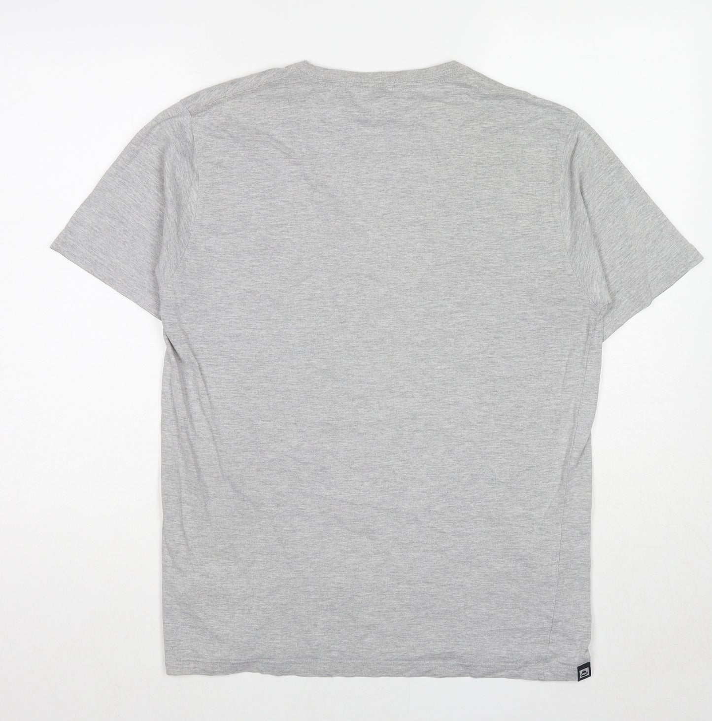 Saltrock Mens Grey Cotton T-Shirt Size M Round Neck