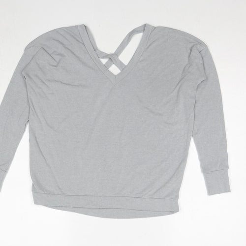 River Island Womens Grey Polyester Pullover Sweatshirt Size 10 Pullover