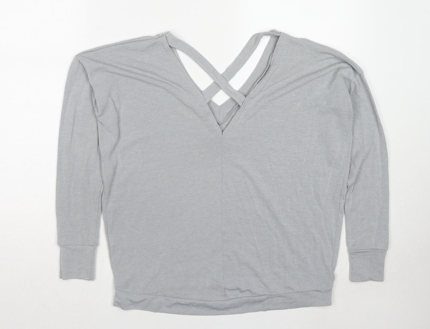 River Island Womens Grey Polyester Pullover Sweatshirt Size 10 Pullover