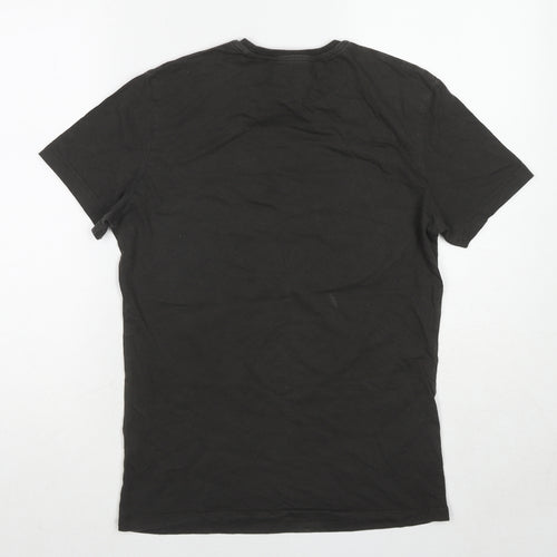 Guinness Mens Black Cotton T-Shirt Size S Round Neck