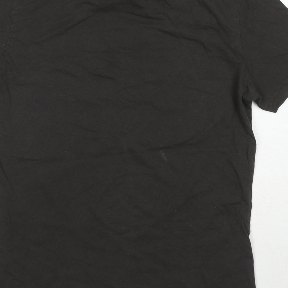 Guinness Mens Black Cotton T-Shirt Size S Round Neck