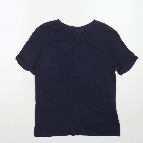 Coca-Cola Womens Blue Cotton Basic T-Shirt Size 10 Round Neck