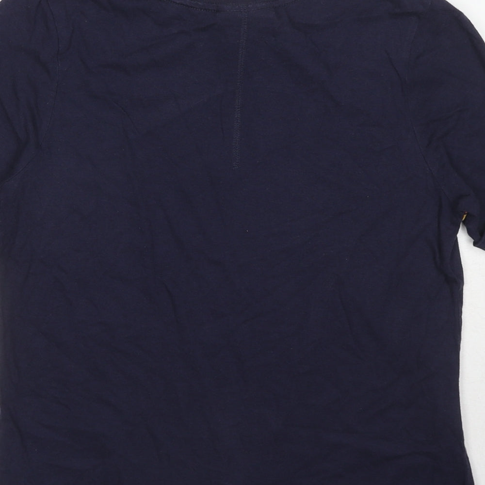 Coca-Cola Womens Blue Cotton Basic T-Shirt Size 10 Round Neck