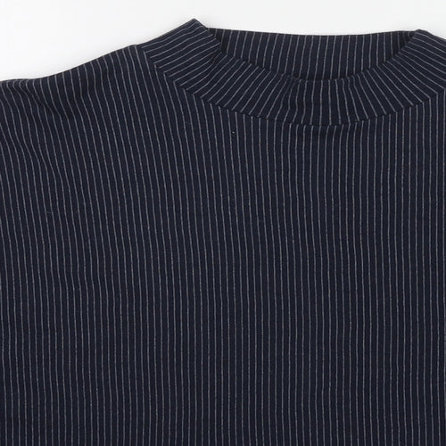 Marks and Spencer Womens Blue Striped Cotton Pullover Sweatshirt Size 20 Pullover
