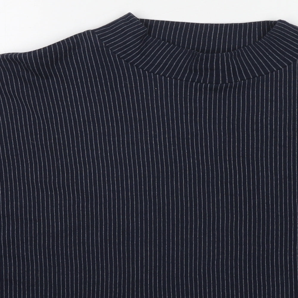 Marks and Spencer Womens Blue Striped Cotton Pullover Sweatshirt Size 20 Pullover