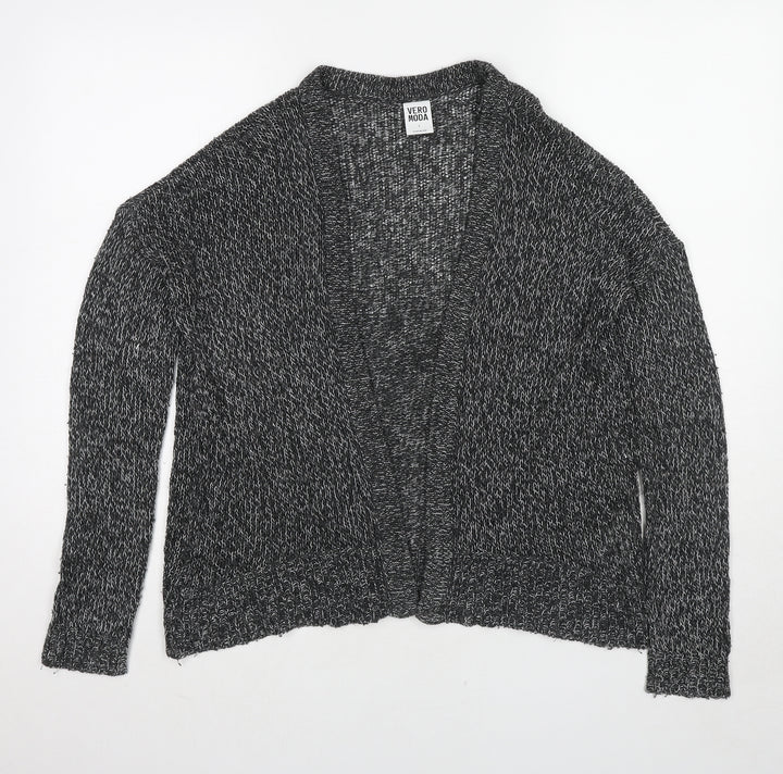 VERO MODA Womens Black V-Neck Acrylic Cardigan Jumper Size S