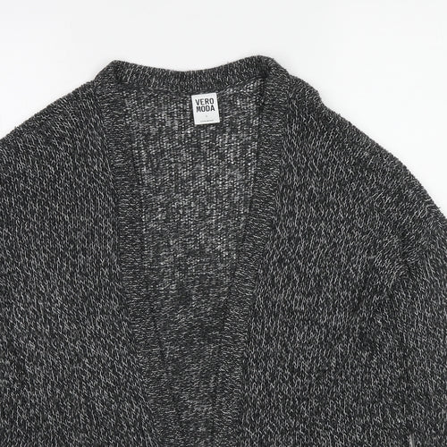 VERO MODA Womens Black V-Neck Acrylic Cardigan Jumper Size S