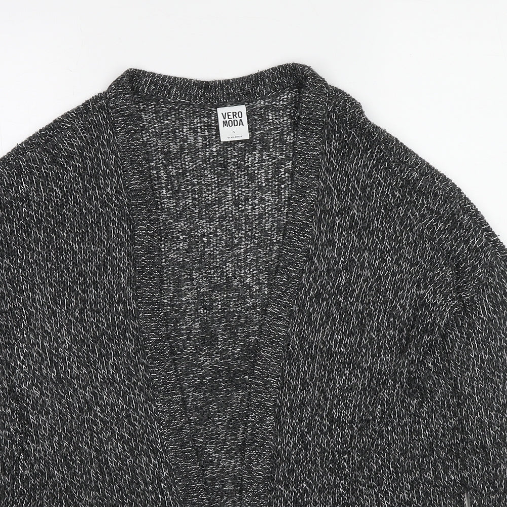 VERO MODA Womens Black V-Neck Acrylic Cardigan Jumper Size S